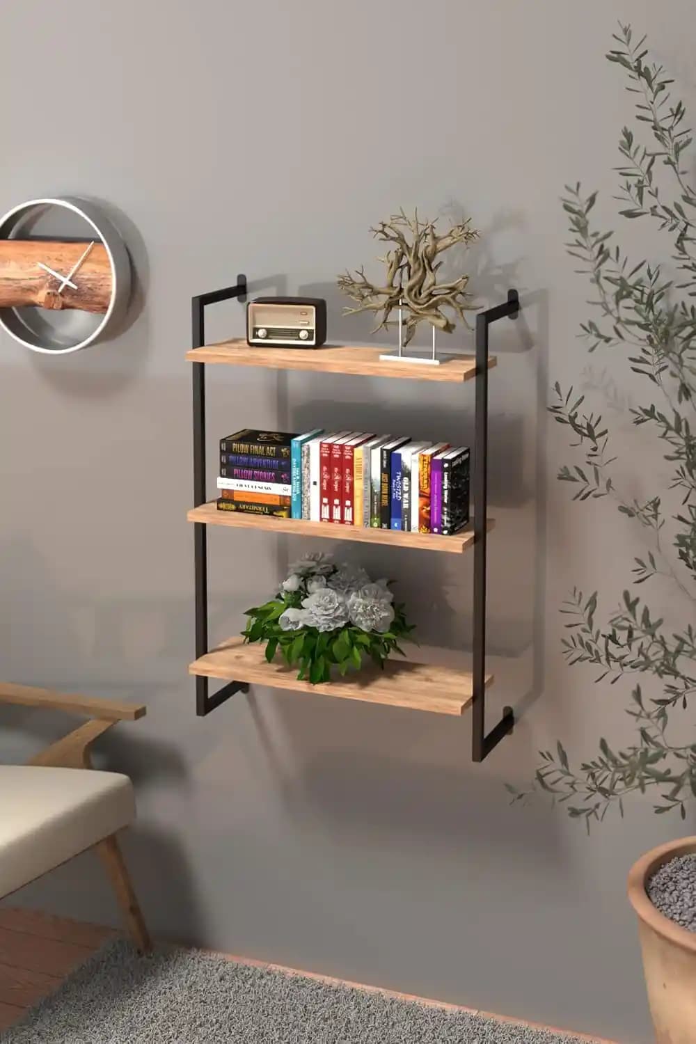 Duvara Monte Kitaplıklar: Küçük Alanlar İçin Pratik ve Estetik Çözüm Alternatifleri