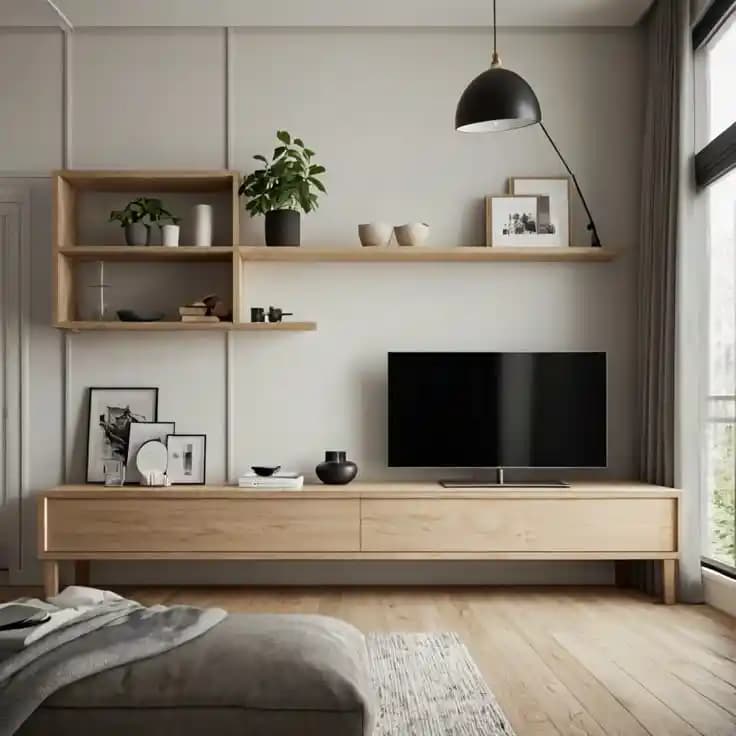 Ev Dekorasyonunda İşlevsel ve Estetik Uygun Basit TV Ünitesi Seçenekleri