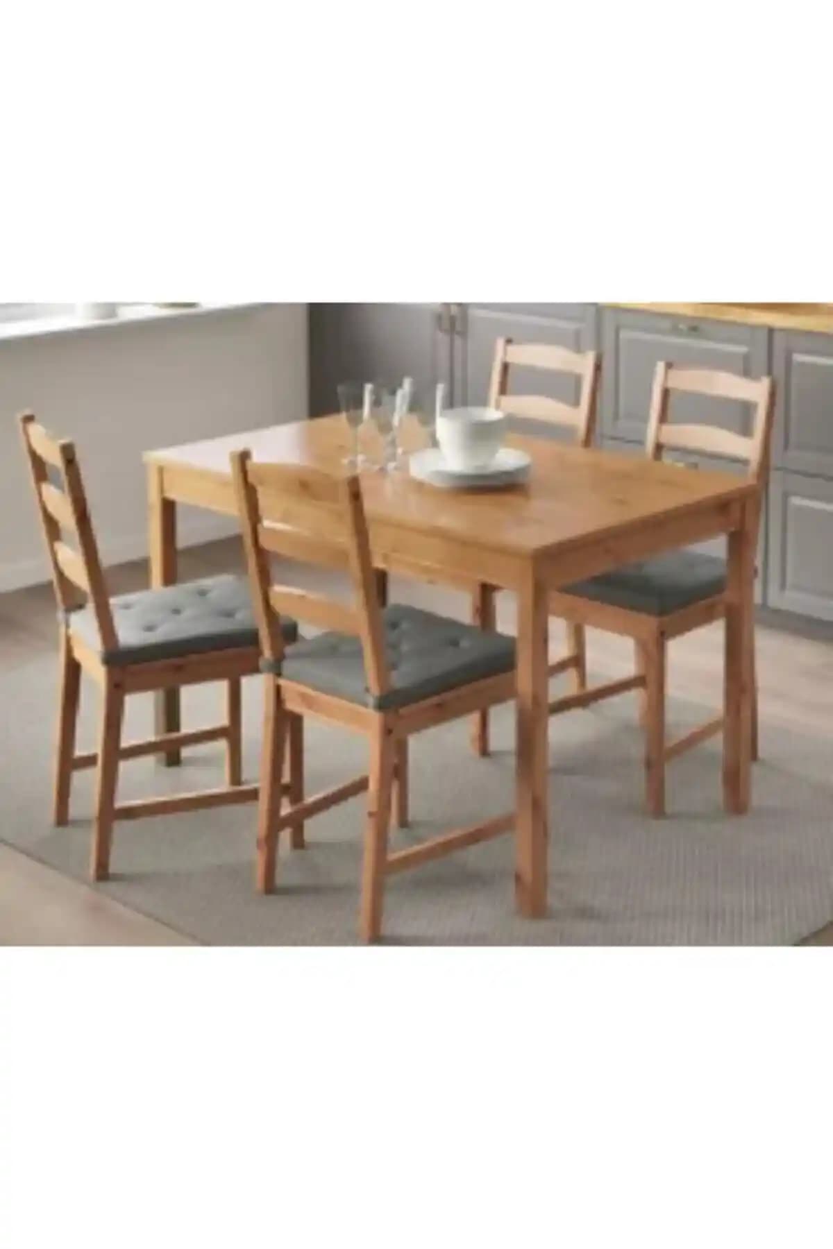 Jokkmokk Serisi Rustik Yemek Masası Doğal Ahşap Malzeme ve Uzun Ömürlü Tasarım