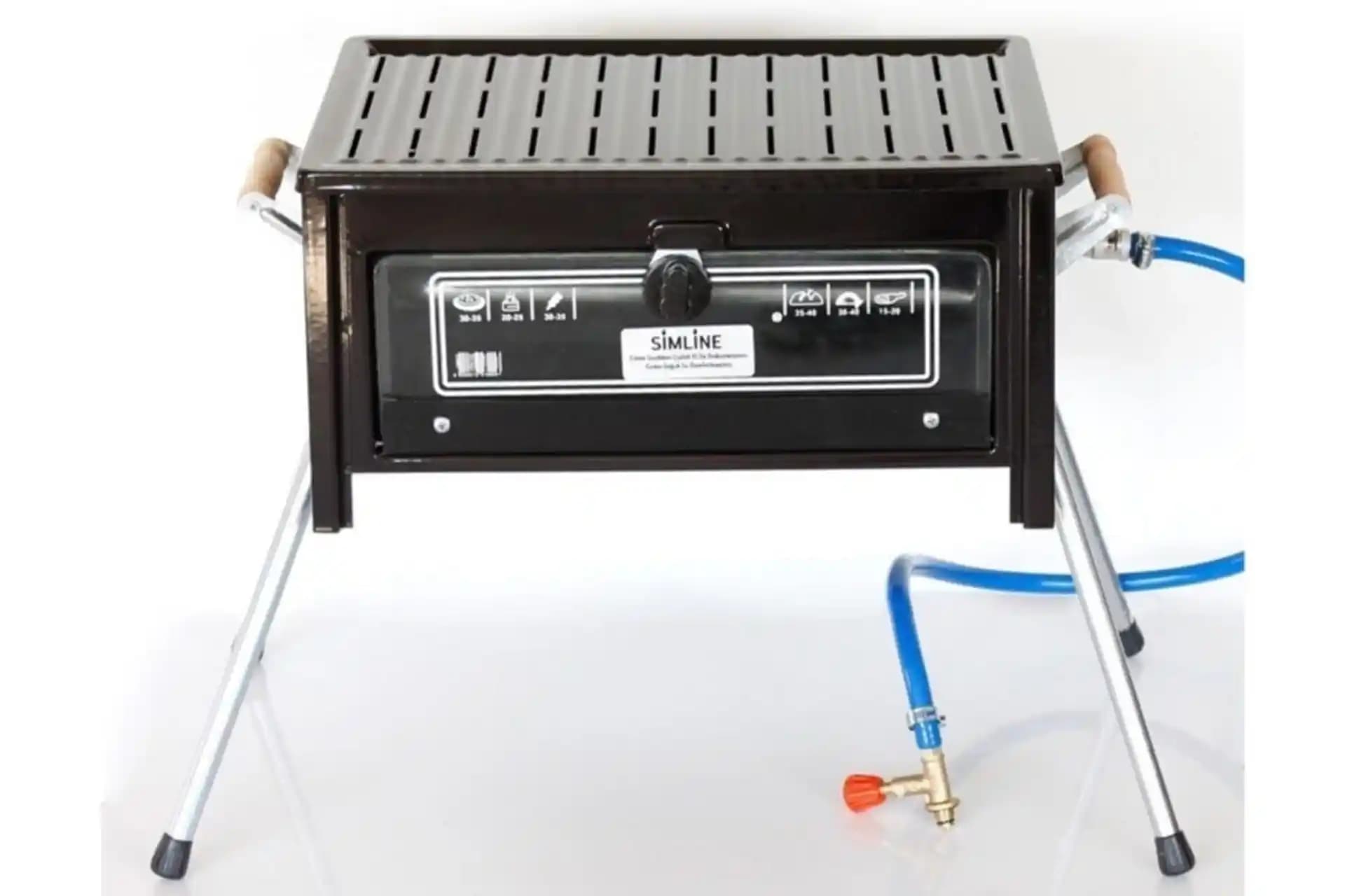 Lav Taslı Cam Fırınlı Tuplu Mangal: Modern ve Dayanıklı Açık Hava Pişirme Çözümü