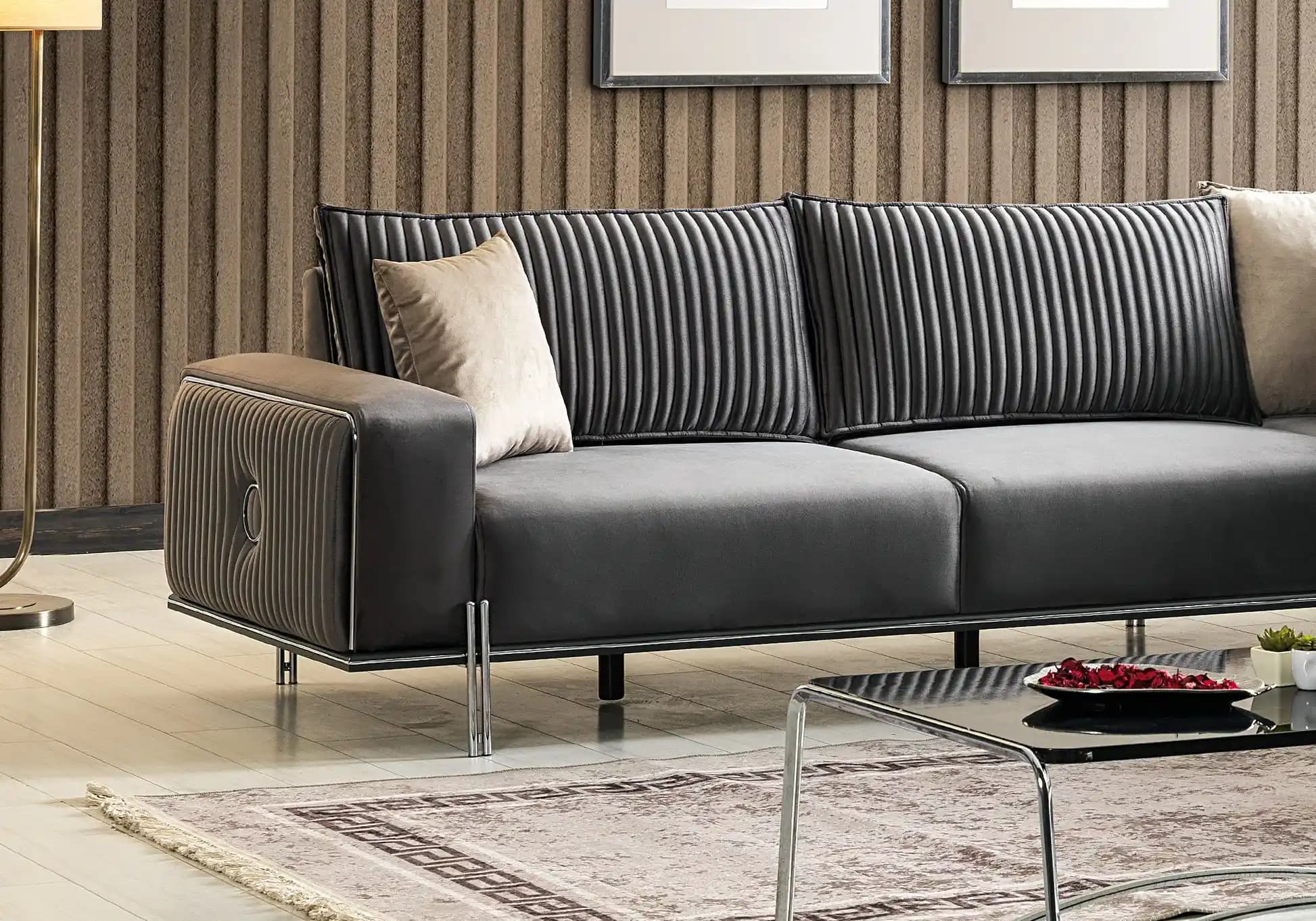 Modern Antrasit Koltuk Takımları ile Şık ve Fonksiyonel Oturma Alanları Yaratın