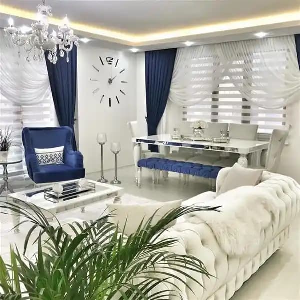 Modern Dekorasyonda Mavi ve Beyaz Renklerin Kullanımı ve Etkileri