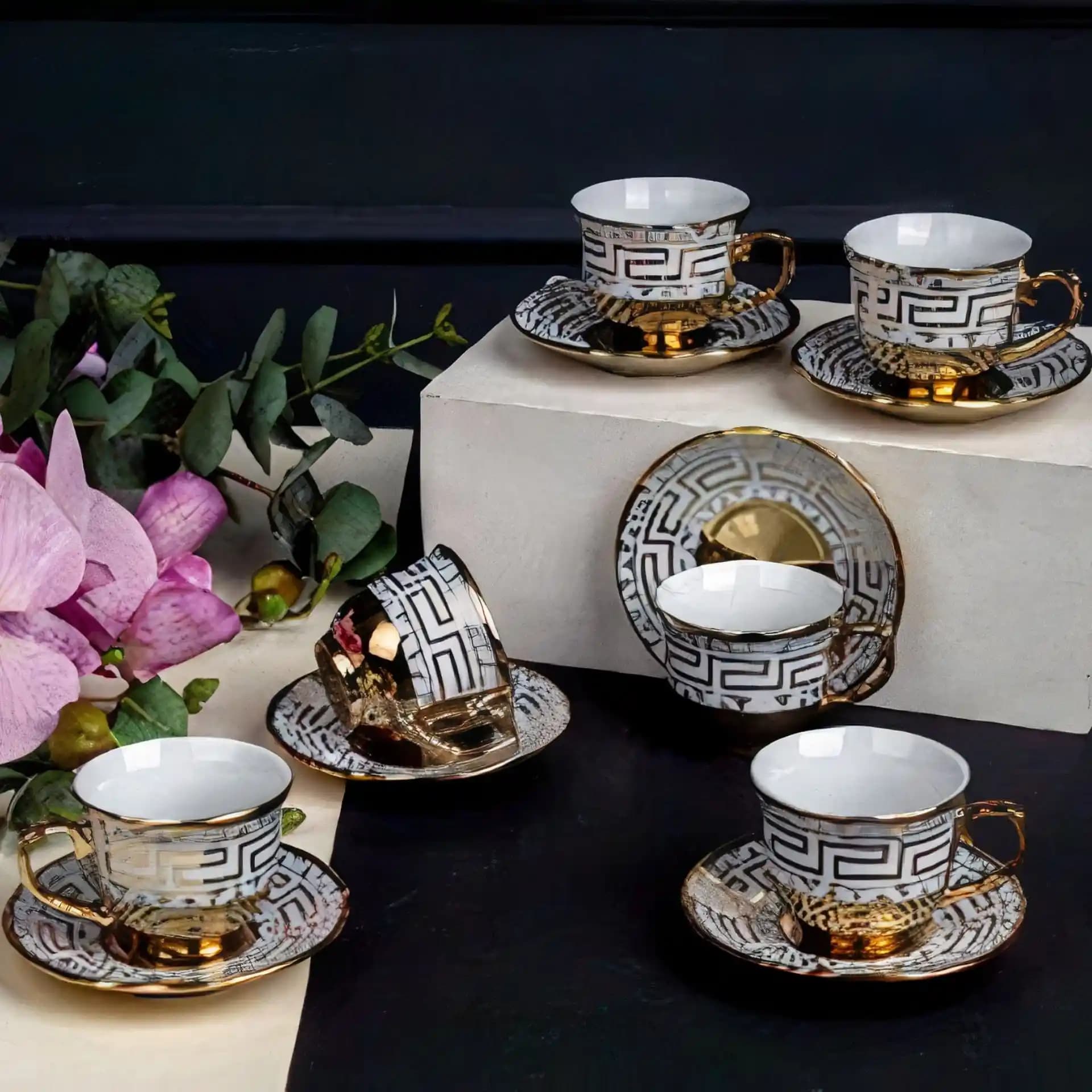 Modern Tasarımlı 6 Kişilik Kahve Fincan Takımları Estetik ve Fonksiyonellik Bir Arada