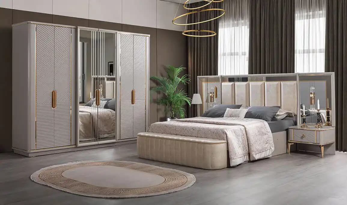 Modern yatak odası dekorasyonunda altın detayların kullanımı ve güncel trendler