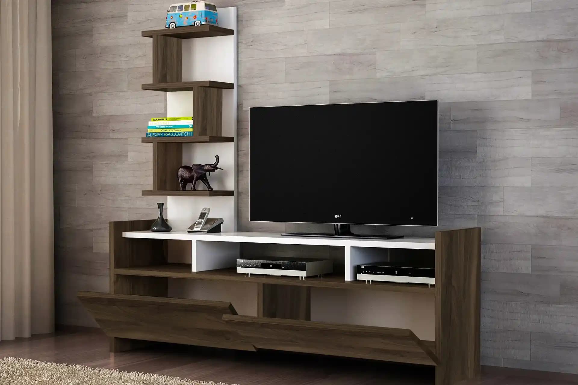 Oturma Odası Dekorasyonunda Estetik ve Fonksiyonellik Sunan Aldora TV Ünitesi