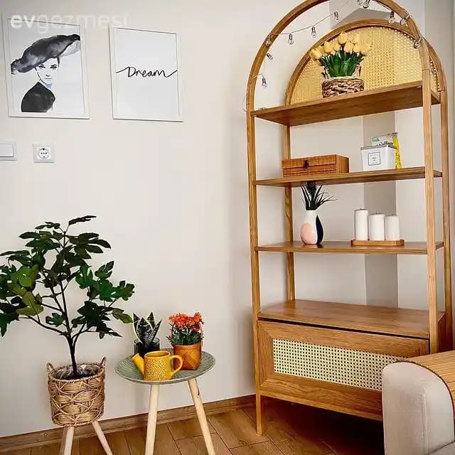 Rustik Modern Hasır Dolap Dekorasyon Seçenekleri ve Malzeme Kombinasyonları