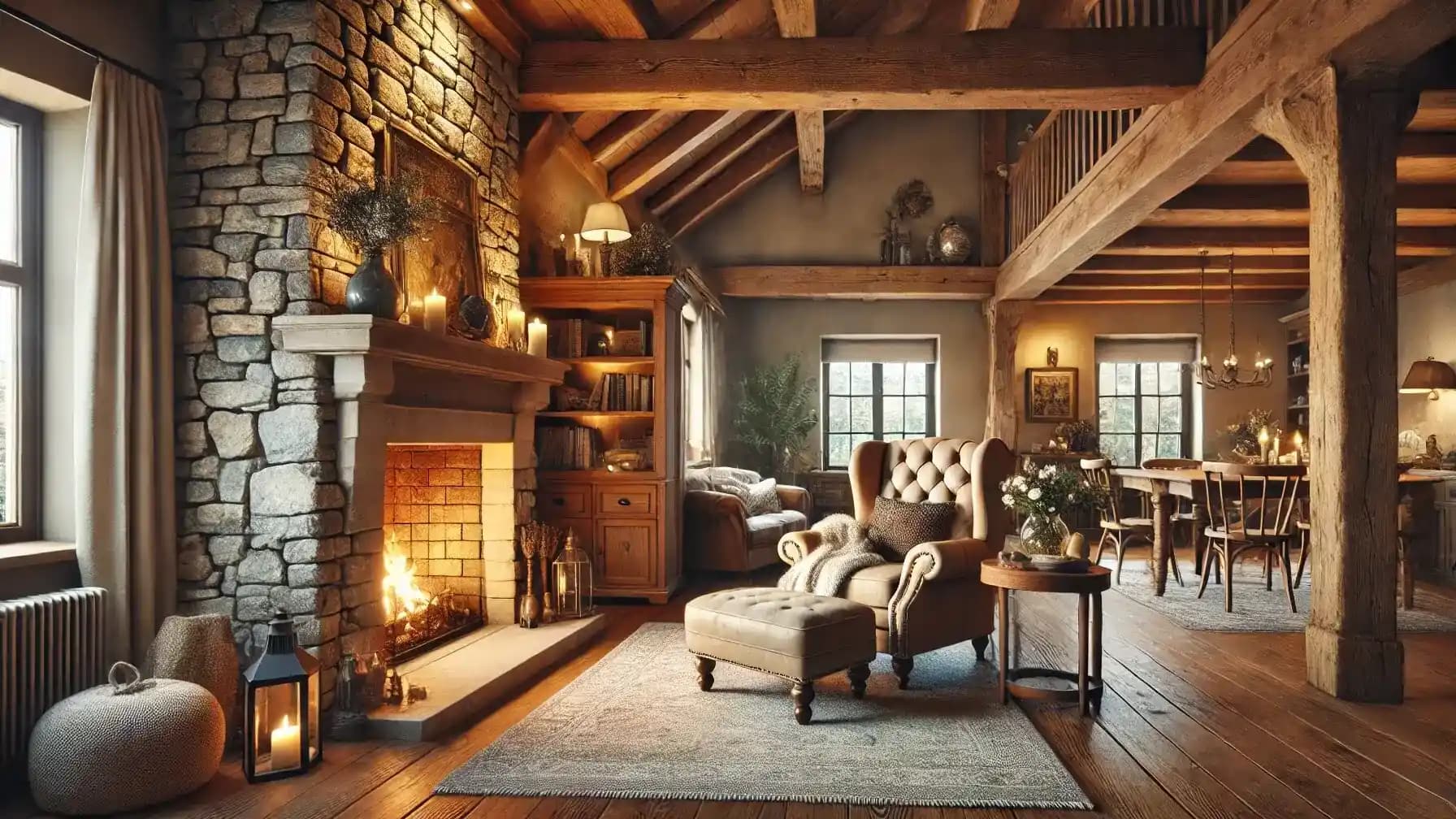 Rustik Tarz Dekorasyon: Doğal ve Sıcak Bir Mekân Yaratmak İçin Temel İpuçları ve Malzeme Seçenekleri