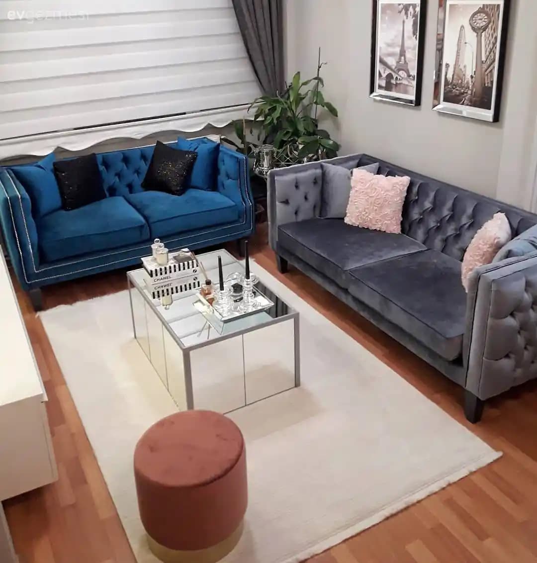 Salon Dekorasyonunda Mavi Halı Örtüsü Kullanımı ve Estetik Avantajlar