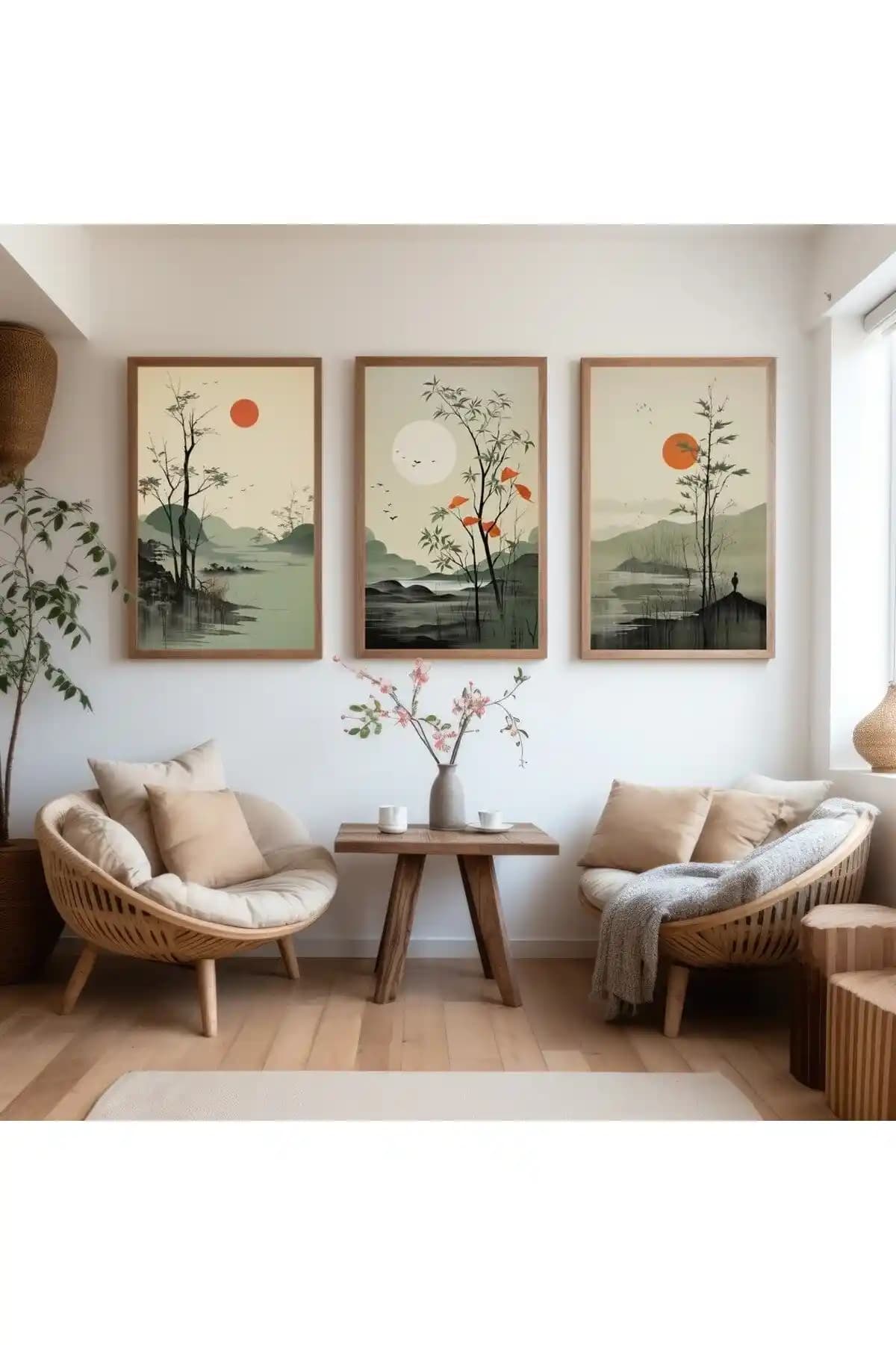 Woodhomeworks Soyut Ahşap Tablolar ile Modern ve Sıcak İç Mekan Dekorasyonu