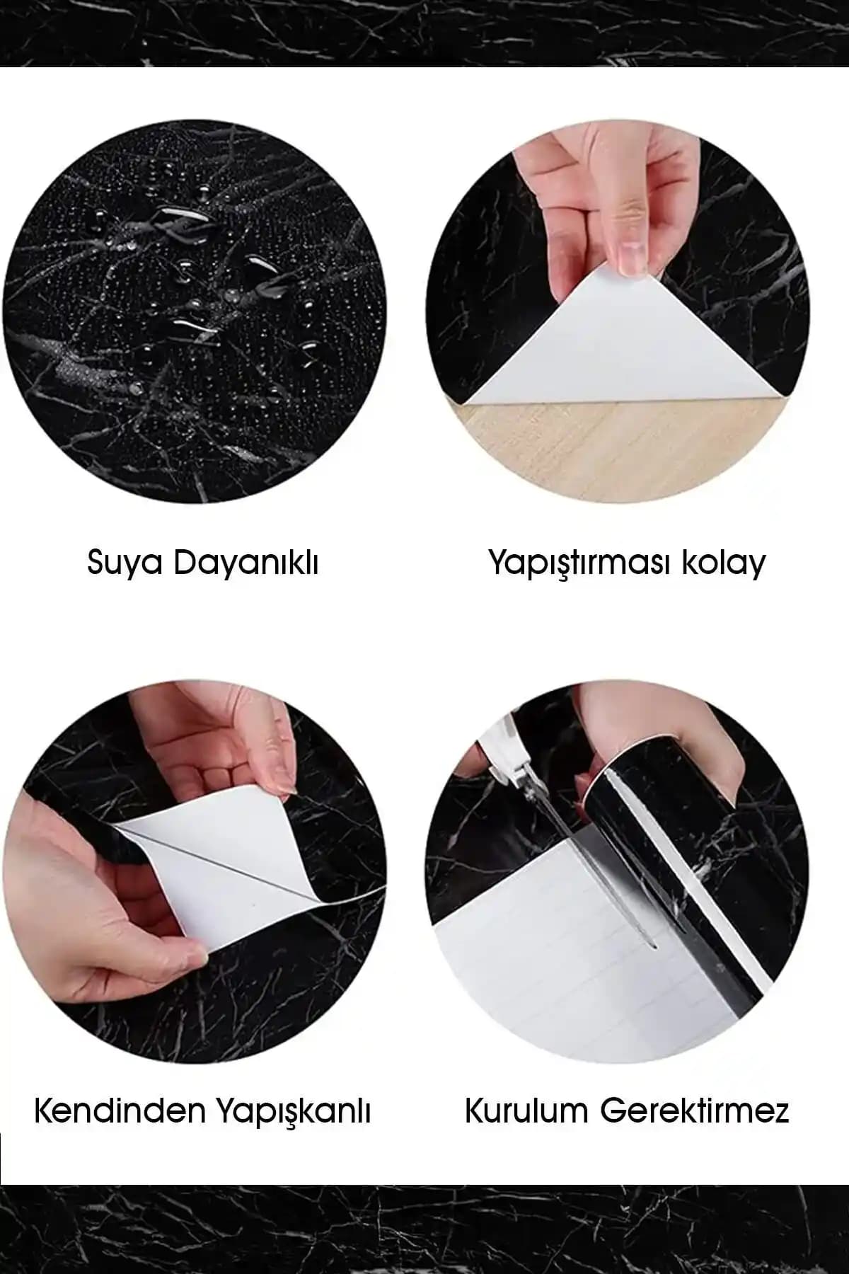 Yapışkanlı Dekoratif Mermer Kaplama Kağıdı ile Estetik ve Ekonomik İç Mekan Çözümleri
