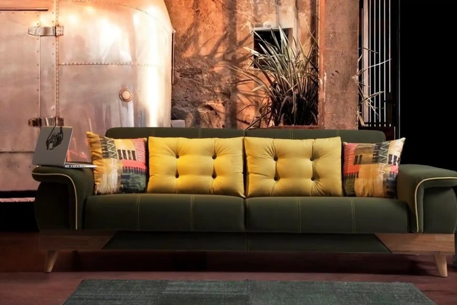 Yeşil Hardal Renk Tonlarıyla Modern ve Sıcak Koltuk Dekorasyon Fikirleri