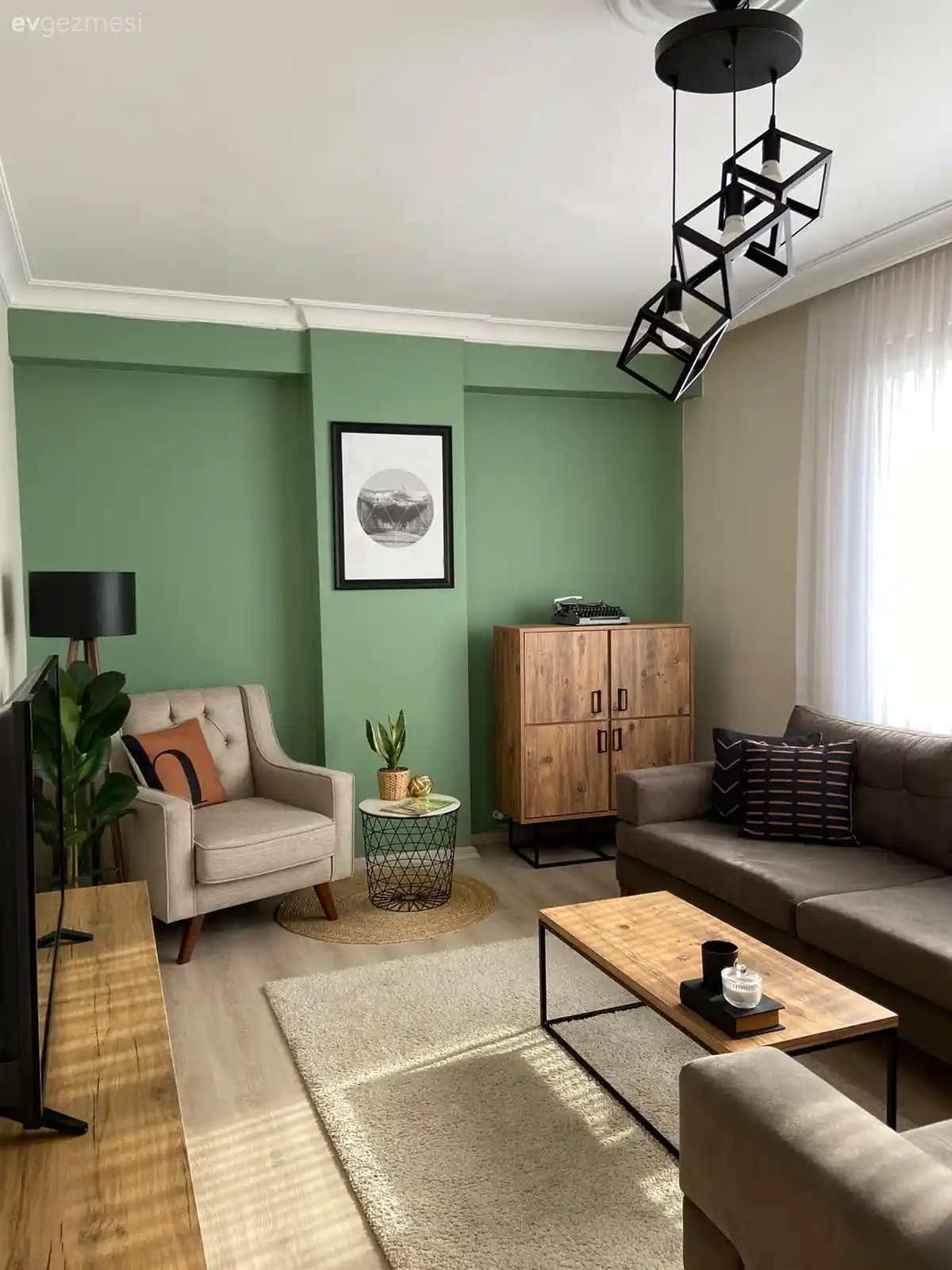 Yeşil Hardal Renkli Modern Dekorasyon: Doğallık ve Enerjinin Buluşması