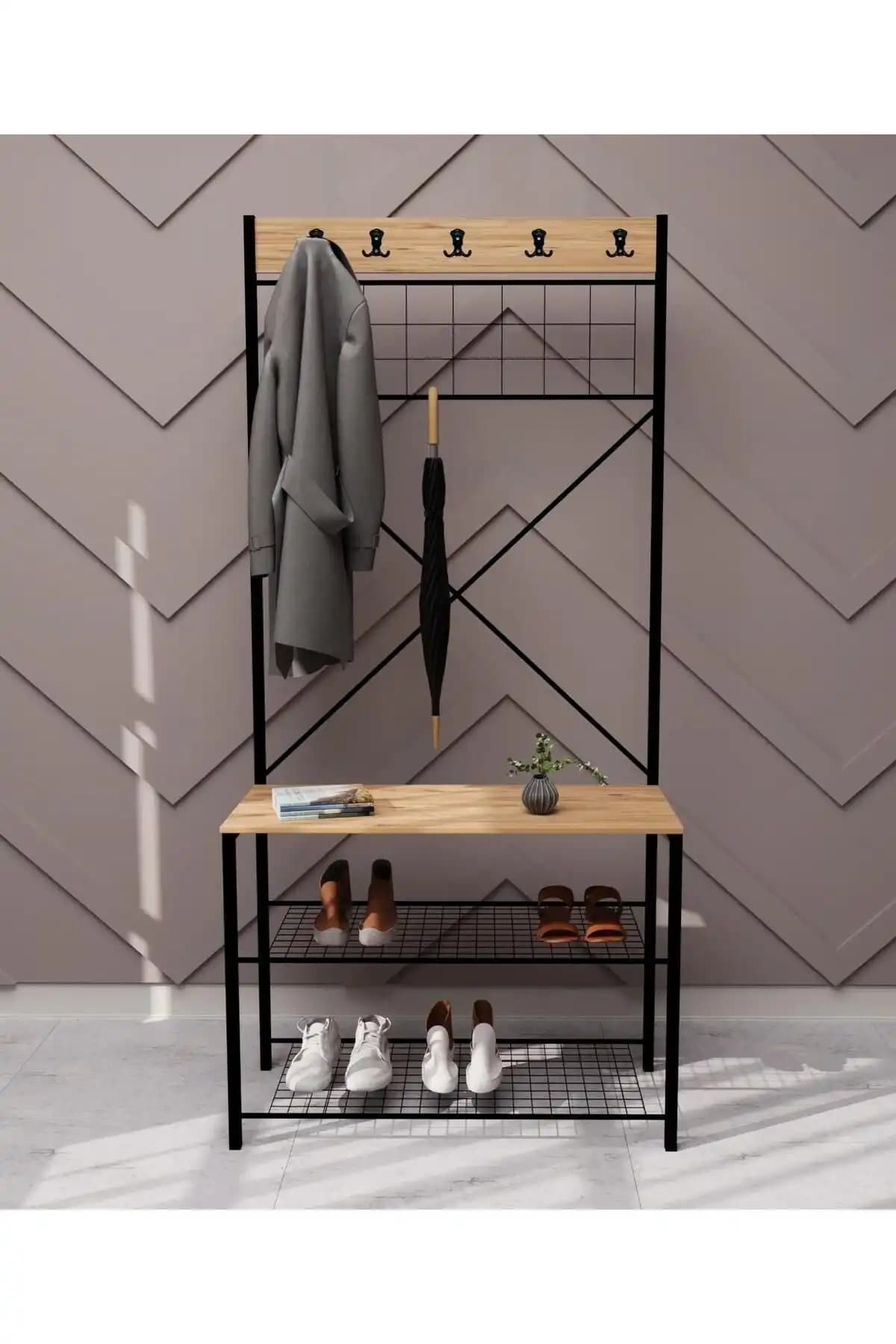 Eportatif Geniş Metal Portmanto ve Retodesign Raflı Elbise Askısı Karşılaştırması 1