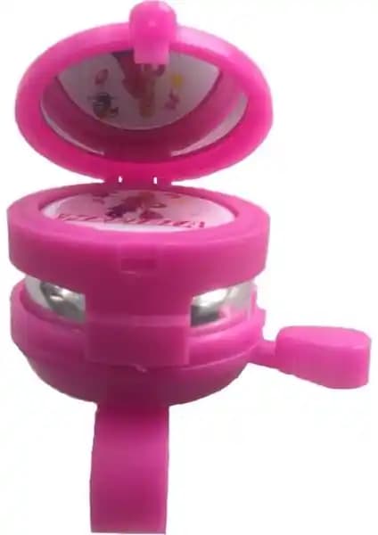 Çocuklar İçin Güvenli ve Şık Pembe Aynalı Bisiklet Zili - Kolay Montaj ve Yüksek Ses Özelliği