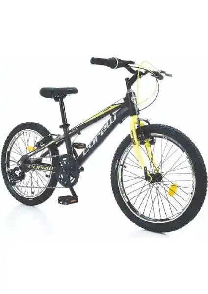 Corelli Rave Up 20 Jant Mavi Sarı Çocuklar İçin Dayanıklı ve Şık Dağ Bisikleti
