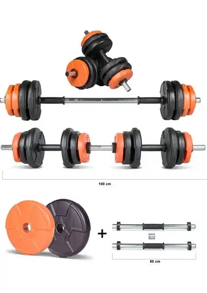 Ecgspor 17 Kg Çok Yönlü Halter ve Dambıl Seti ile Evde ve Spor Salonlarında Antrenmanlarınızı Güçlendirin