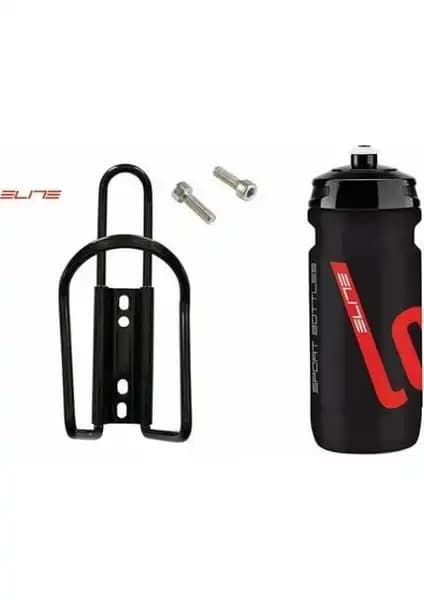 Elite Loli Siyah Bisiklet Matarası 600ML Dayanıklı ve Kullanışlı Tasarım