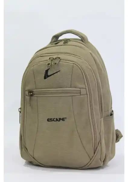 Escape 15.6 İnç Kanvas Kumaş Sırt Çantası Güçlü Malzeme ve Şık Tasarım ile Günlük Kullanım İçin Uygun