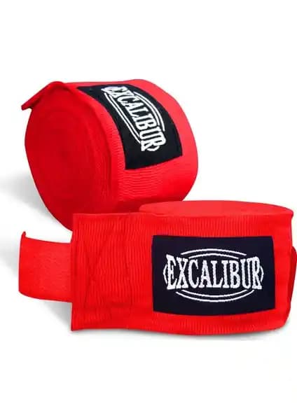 Excalibur Elastik Boks El Bandajı Kırmızı 5 Metre Çift Koruma ve Konfor Sağlar