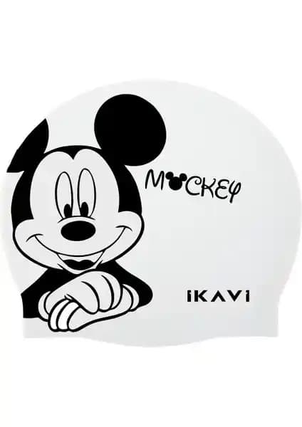 İkavi Mickey Mouse Baskılı Silikon Yüzme Bonesi Çocuklar İçin Güvenli ve Kişiselleştirilebilir