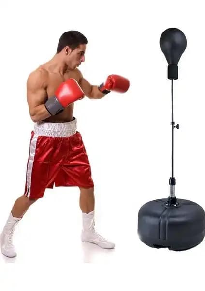 Leyaton Punching Ball 120-156 cm Yükseklik Ayarlı Evde Spor Seti