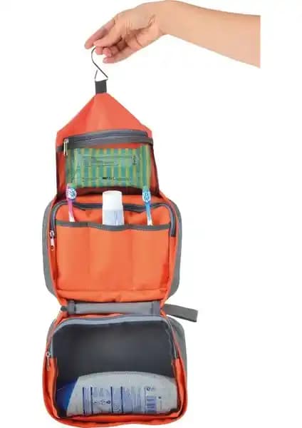 Nurgaz Campout Kişisel Bakım Çantası Turuncu Hafif ve Dayanıklı Seyahat Arkadaşı