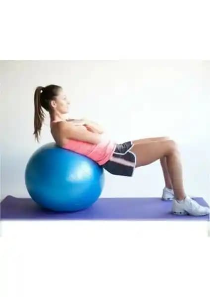 Pekial 65 cm Mavi Pilates Topu ve Şişirme Pompası ile Sağlıklı ve Etkili Egzersizler