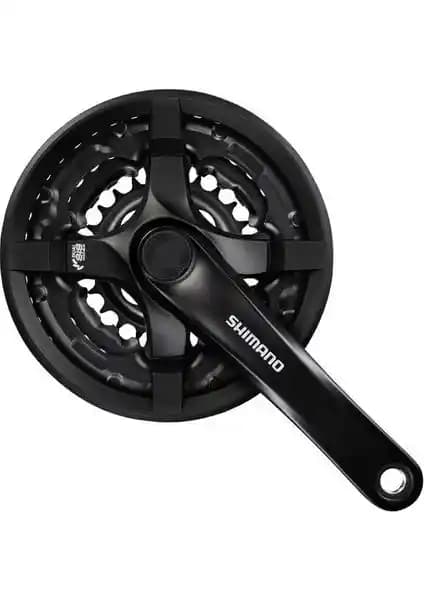 Shimano Tourney FC-TY501 Siyah Aynakol 42-34-24 Dişli, Dayanıklı ve Performanslı Bisiklet Aksesuarı