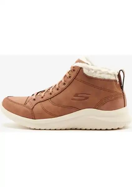 Skechers Ultra Flex 2.0 Kadın Kahverengi Bot Konfor ve Şıklık Sunan Modern Tasarım