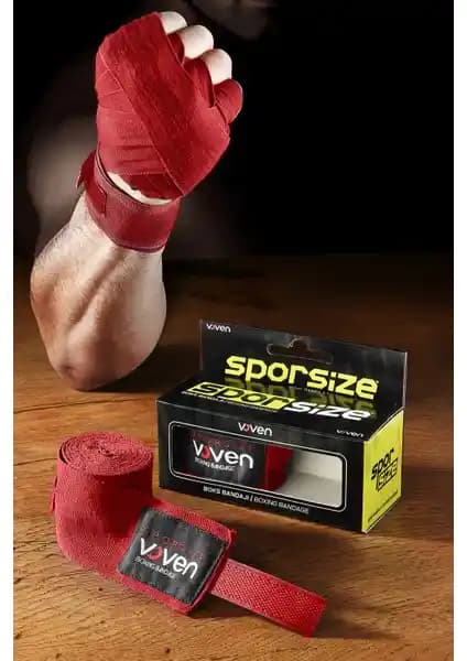 Sporsize Voven Muay Thai ve Dövüş Sporları İçin Dayanıklı Elastik Bandaj