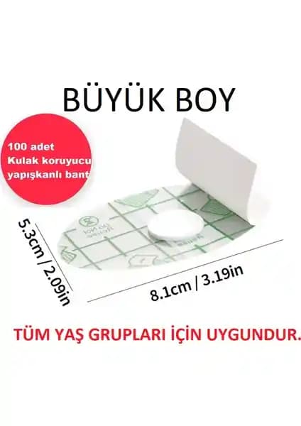 Tekno İstanbul 100'lü Su Geçirmez Kulak Koruyucu Bantlar Yüzme ve Su Aktiviteleri İçin