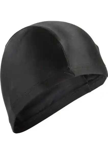 Üçİndigoss Siyahlıkralı Esnek Kumaş Yüzücü Bonesi Plaj ve Havuz Kullanımı İçin