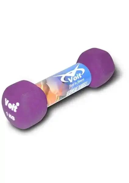 Voit Vdb-04 Mor Altıgen Neopren Dumbbell Spor Salonları ve Ev Kullanımı İçin Uygun