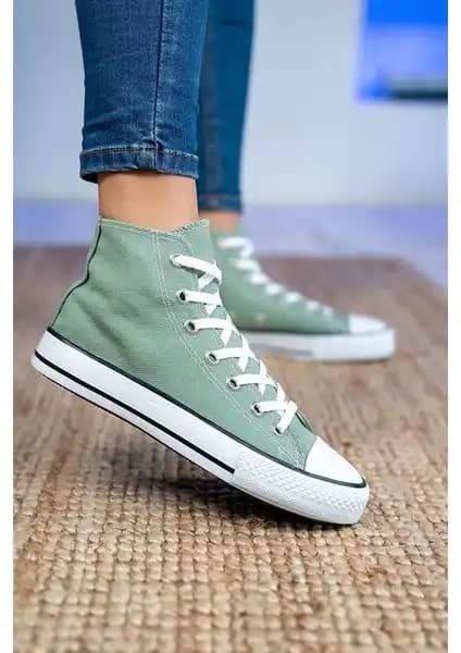 Ymn Unisex Yeşil Keten Günlük Spor Ayakkabı Modern ve Rahat Kullanım İçin Tasarlandı