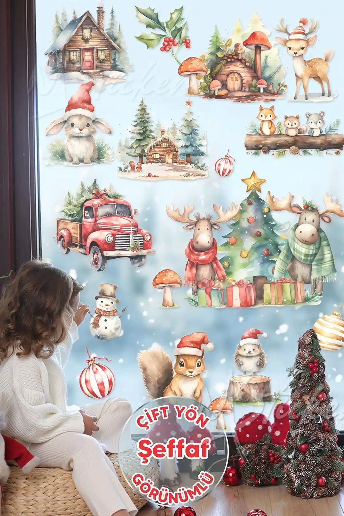 MSticker Ürünleri Karşılaştırması: Ormanda Sevimli Hayvanlar ve Yılbaşı Kış Kuşları Setleri