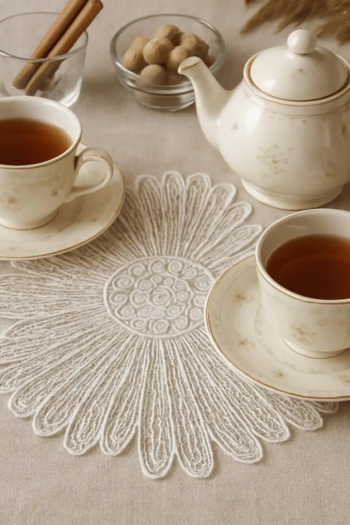 Nubu Atelier Akasya ve Flora Dekoratif Güpür Dantel Peçeteleri Karşılaştırması