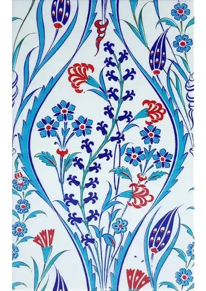 Armada Çini 25x40 Cm SP 419 Mavi Beyaz Kütahya İznik Çini Karo İç ve Dış Mekan Dekorasyonu İçin