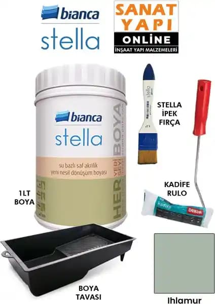 Bianca Stella Boya 4 Parçalı Set: Yüksek Performanslı Çok Yönlü İç ve Dış Mekan Boyası