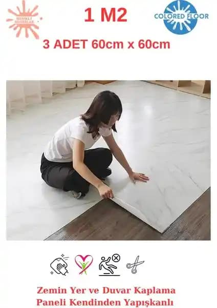 Çok Renkli Zemin ve Duvar Kaplama Paneli: Kolay Uygulamalı Modern Dekorasyon Çözümü