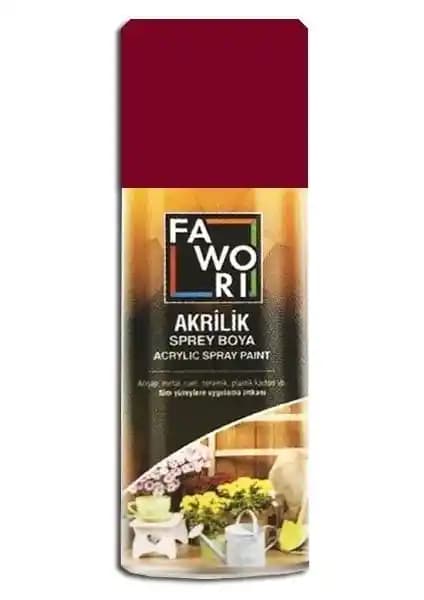 Fawori Akrilik Sprey Boya 400 ml Bordo - Dayanıklı ve Hızlı Kuruyan Boya Çözümü