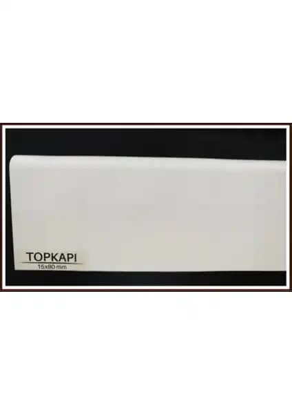 İstanbul Gölü PVC Kaplama Saten Beyaz 8 cm Parke Süpürgelik - Dayanıklı ve Estetik İç Mekan Çözümü