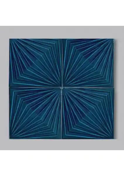 Kütahya Çini Diamond Serisi Mavi Karo: Estetik ve Dayanıklılık Sunan Modern Dekorasyon Ürünü