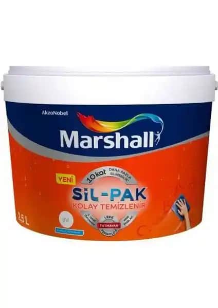 Marshall Silpak Silikonlu İç Cephe Boya 2.5 Lt: Dayanıklı ve Estetik İç Mekan Boyası