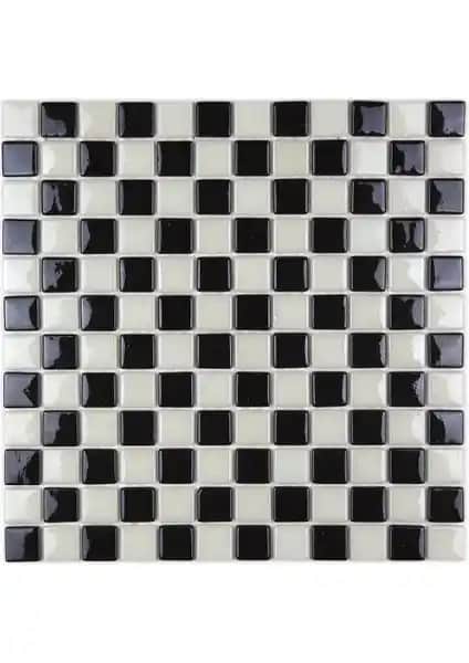 MozaiKristaL Marka Beyaz ve Siyah Damalı Mozaik Ürünleri ile Dekorasyon ve Dayanıklılık