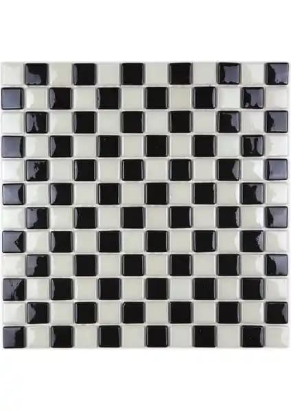 MozaiKristaL Marka Beyaz ve Siyah Damalı Mozaik Ürünleri ile Dekorasyon ve Dayanıklılık