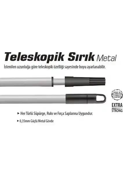 Sgs Teleskopik Metal 2 Metre Uzatma Çubuğu Temizlik ve Boyama İçin Çok Yönlü Kullanım