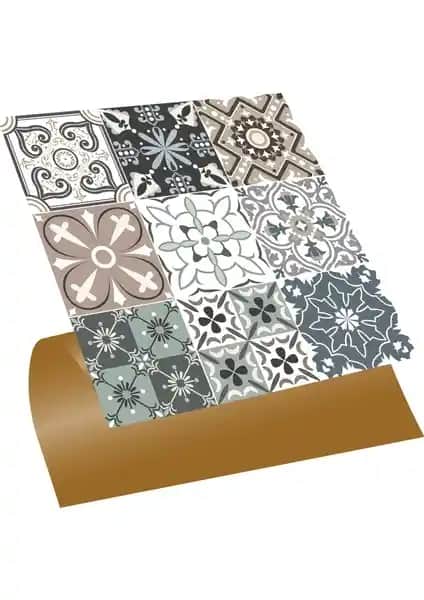 Tink Kendinden Yapışkanlı Kimono Desenli PVC Karo: Pratik ve Dayanıklı Zemin Çözümü