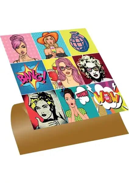 Tink Kendinden Yapışkanlı Popart Desenli PVC Karo Yenilikçi ve Pratik Dekorasyon Çözümü