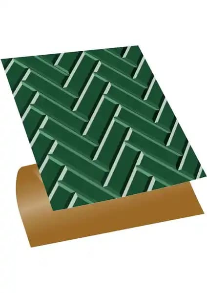 Tink Kendinden Yapışkanlı Zümrüt Balıksırtı Desenli PVC Karo İç Mekânlar İçin Uygun ve Kolay Uygulama Çözümü