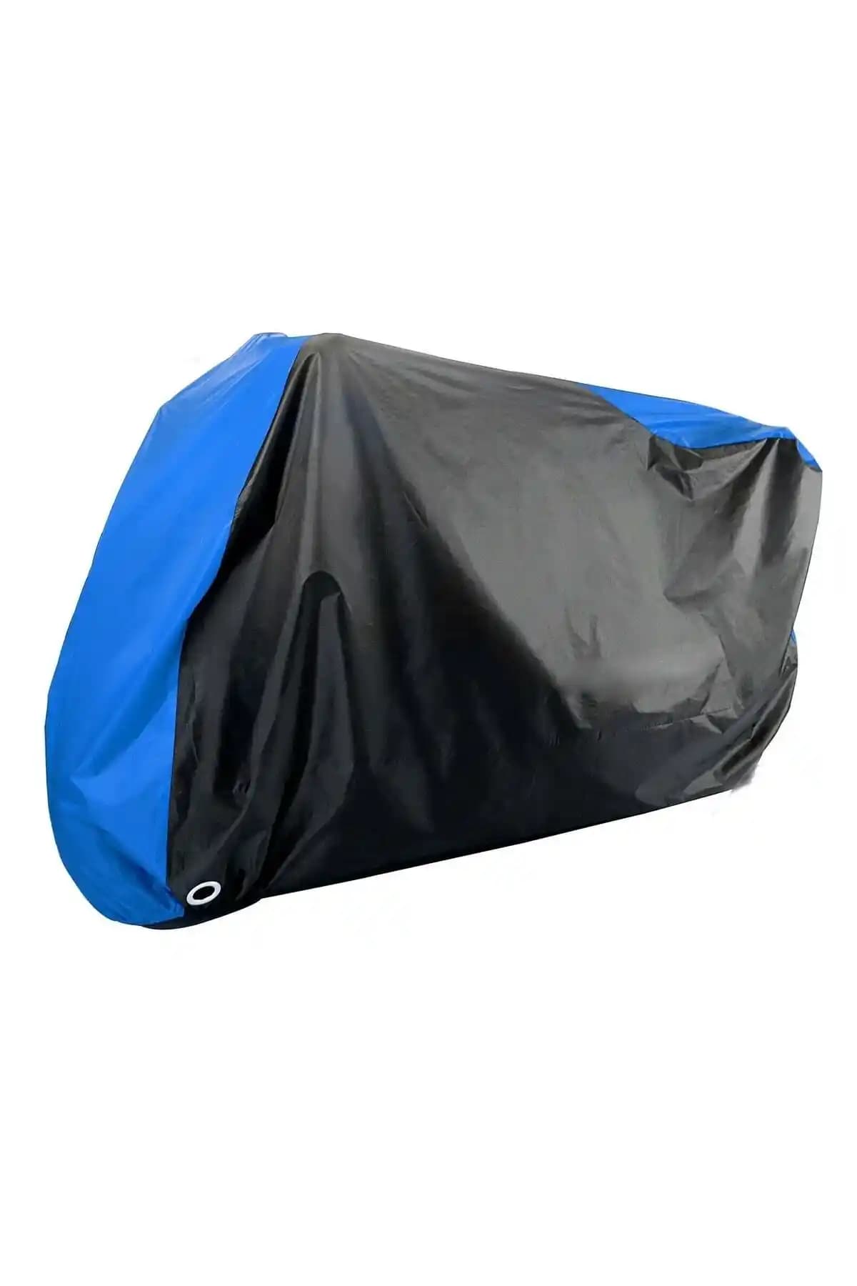 AutoZEL Honda Activa S Mavi-Siyah Su Geçirmez Arka Çantalı Motosiklet Brandası